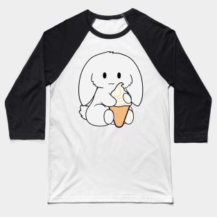 White Bunny Ice Cream Baseball T-Shirt